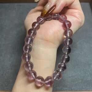 Genuine Lavender Amethyst Beaded Bracelet